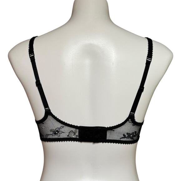 Skims Unlined Lace Underwire Bra Black 34B - Picture 3 of 7